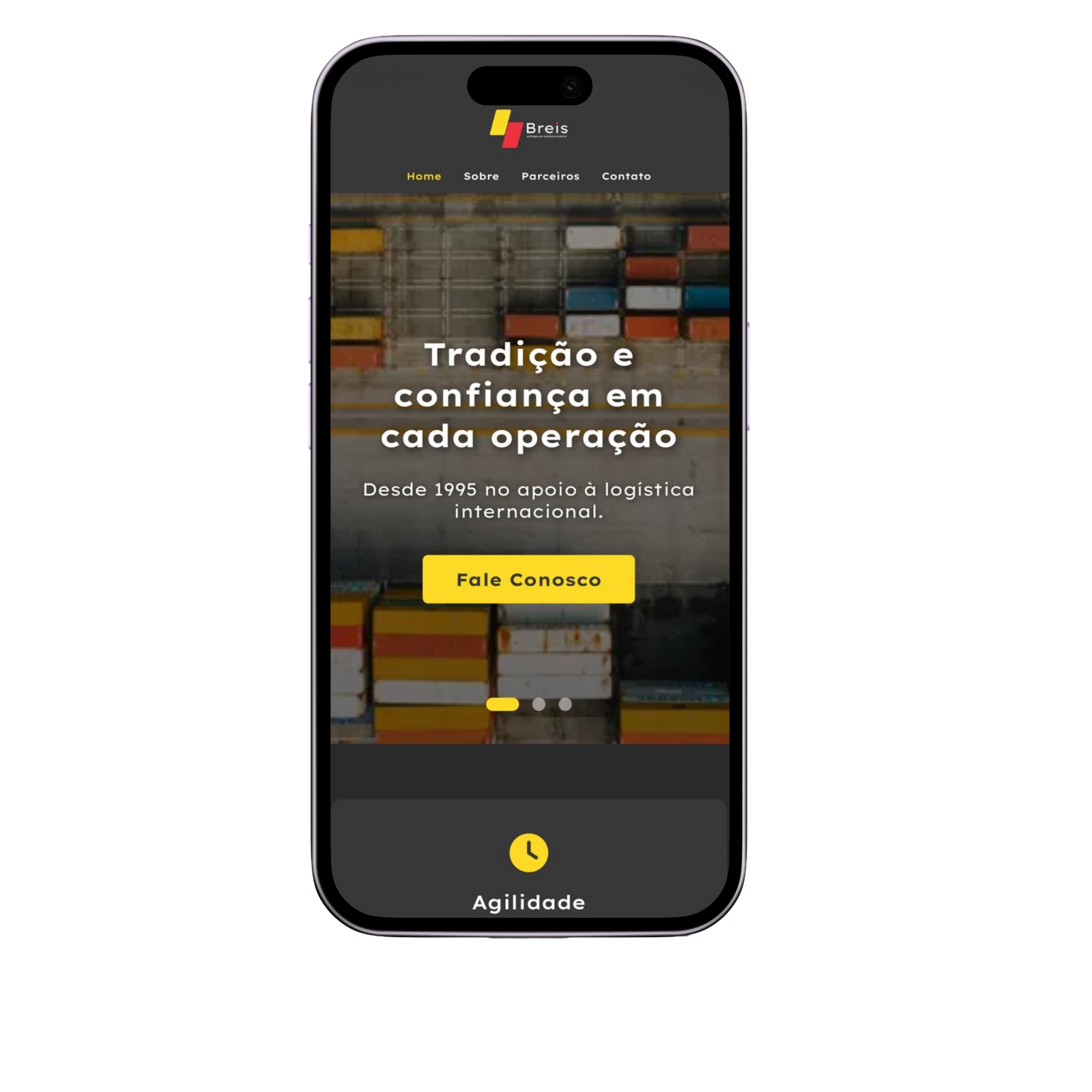 Site Institucional Mobile Breis Entregas